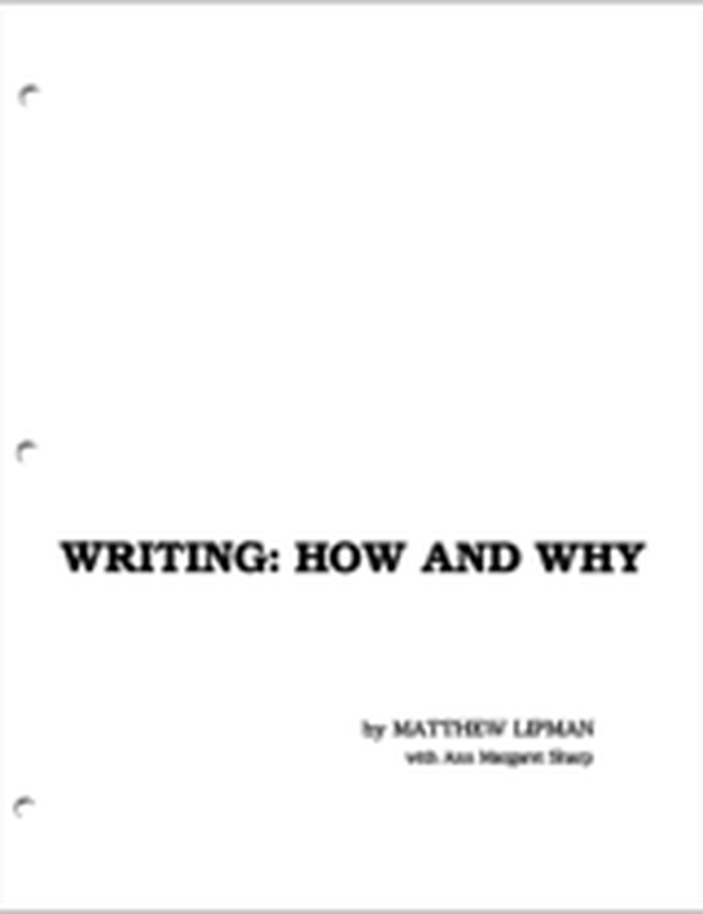 الغلاف الأصلي لدليل Writing: How and Why